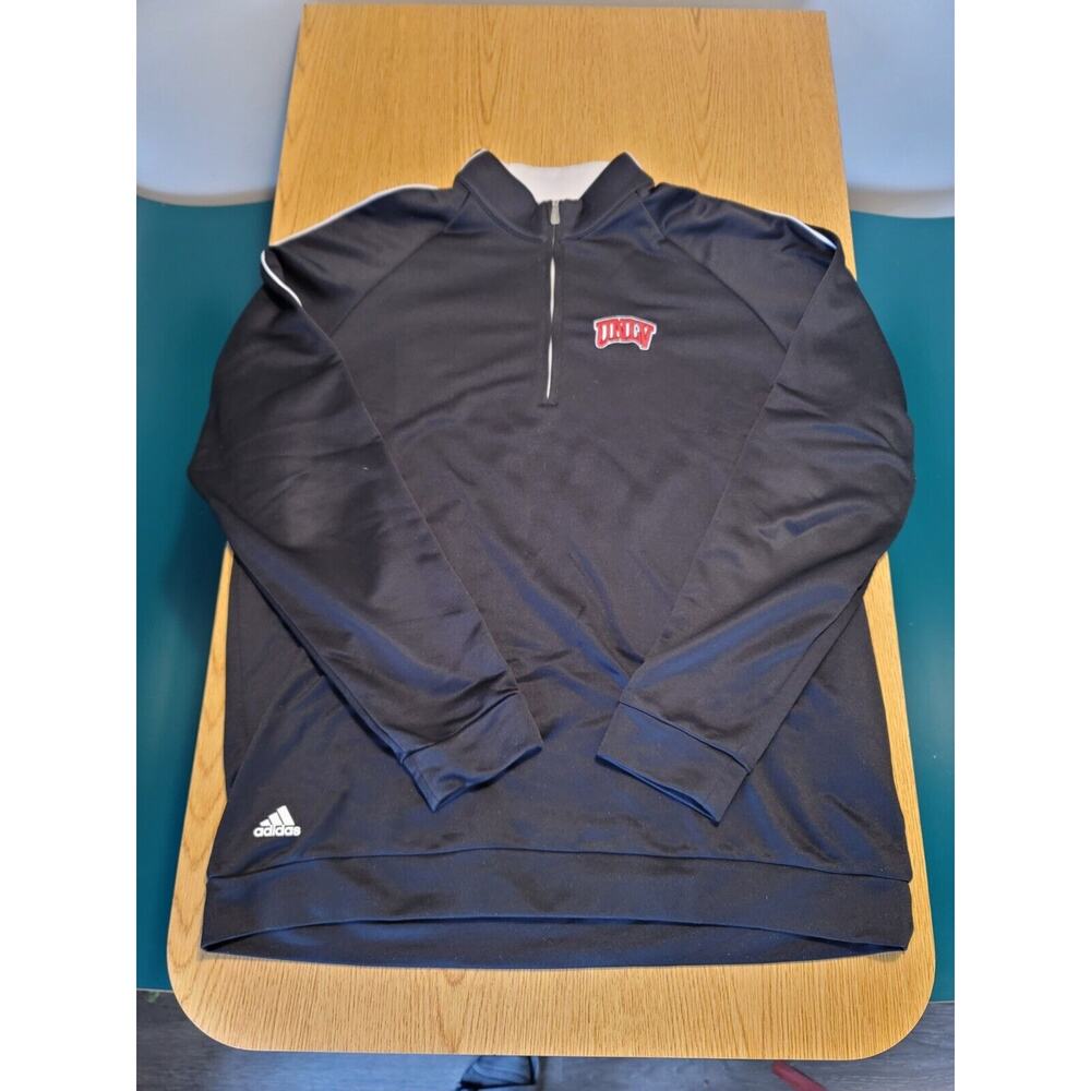 Adidas UNLV Lightweight Quarter-Zip Pullover Long Sleeve Sweater Black L